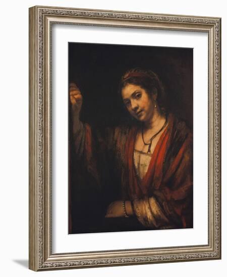 Portrait of Hendrickje Stoffels, C. 1656-Rembrandt van Rijn-Framed Giclee Print