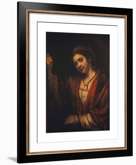 Portrait of Hendrickje Stoffels-Rembrandt-Framed Premium Giclee Print