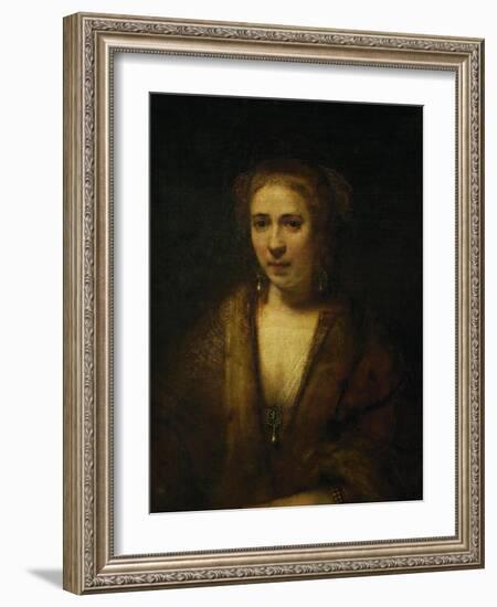 Portrait of Hendrijke Stoffels, 1655-Rembrandt van Rijn-Framed Giclee Print