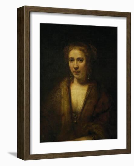 Portrait of Hendrijke Stoffels, 1655-Rembrandt van Rijn-Framed Giclee Print