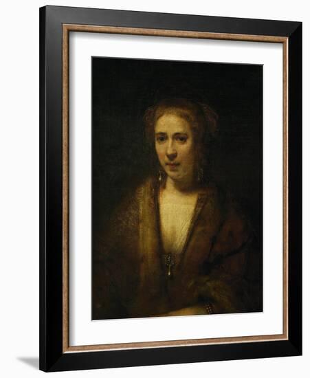 Portrait of Hendrijke Stoffels, 1655-Rembrandt van Rijn-Framed Giclee Print