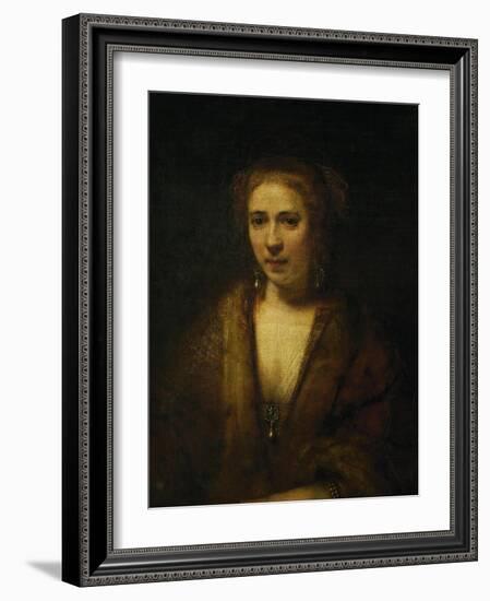 Portrait of Hendrijke Stoffels, 1655-Rembrandt van Rijn-Framed Giclee Print