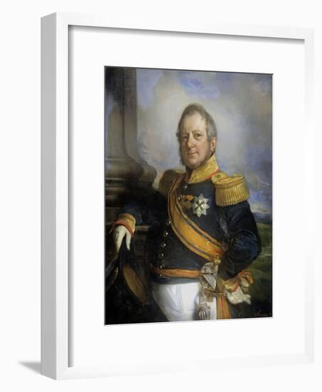 Portrait of Hendrik Merkus-Cornelis Kruseman-Framed Art Print