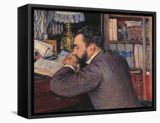Portrait of Henri Cordier-Gustave Caillebotte-Framed Premier Image Canvas