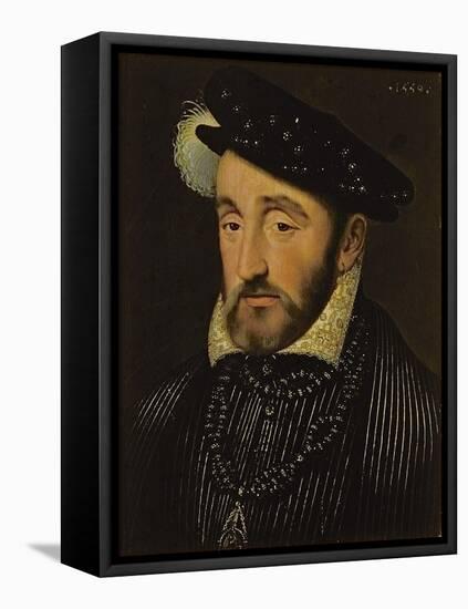 Portrait of Henri II of France-Francois Clouet-Framed Premier Image Canvas