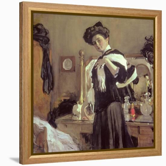 Portrait of Henrietta Hirshmann-Valentin Aleksandrovich Serov-Framed Premier Image Canvas