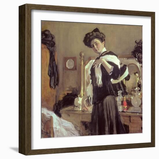 Portrait of Henrietta Hirshmann-Valentin Aleksandrovich Serov-Framed Giclee Print