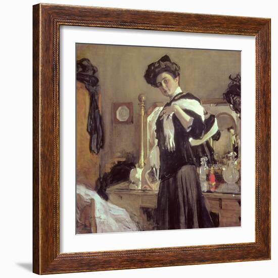 Portrait of Henrietta Hirshmann-Valentin Aleksandrovich Serov-Framed Giclee Print