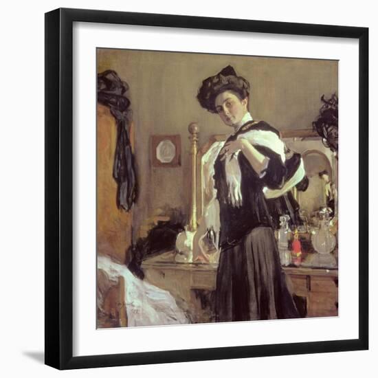 Portrait of Henrietta Hirshmann-Valentin Aleksandrovich Serov-Framed Giclee Print