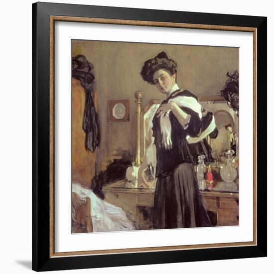 Portrait of Henrietta Hirshmann-Valentin Aleksandrovich Serov-Framed Giclee Print