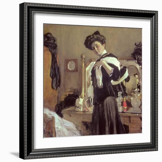 Portrait of Henrietta Hirshmann-Valentin Aleksandrovich Serov-Framed Giclee Print