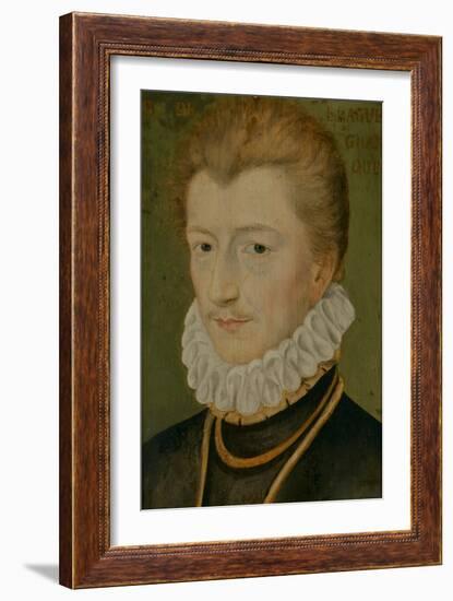 Portrait of Henry I of Lorraine (1550–1588), Duke of Guise, 1560-70 (Oil on Panel)-Anonymous Anonymous-Framed Giclee Print