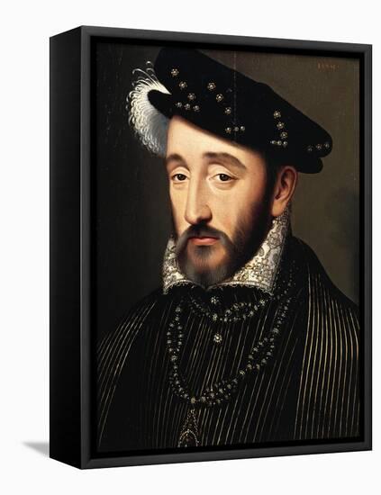 Portrait of Henry II of France, King of France-Francois Clouet-Framed Premier Image Canvas