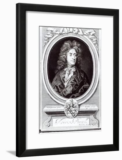 Portrait of Henry Purcell (1659-95), English Composer, Engraved by R. White, 1695 (Engraving)-Johann Closterman-Framed Giclee Print