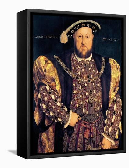 Portrait of Henry VIII (1491-1547) Aged 49, 1540-Hans Holbein the Younger-Framed Premier Image Canvas