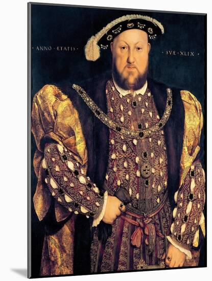 Portrait of Henry VIII (1491-1547) Aged 49, 1540-Hans Holbein the Younger-Mounted Giclee Print
