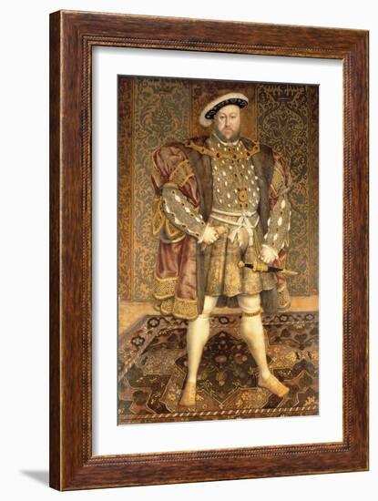 Portrait of Henry VIII (1491-1547)-Hans Holbein the Younger-Framed Giclee Print
