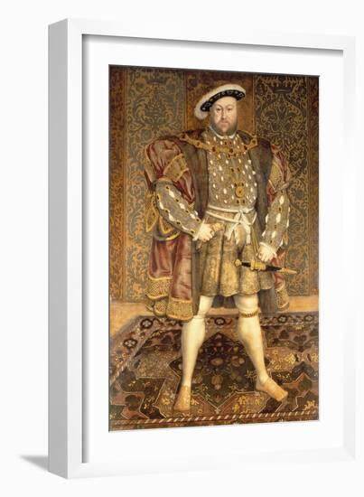 Portrait of Henry VIII (1491-1547)-Hans Holbein the Younger-Framed Giclee Print