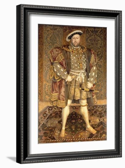 Portrait of Henry VIII (1491-1547)-Hans Holbein the Younger-Framed Giclee Print