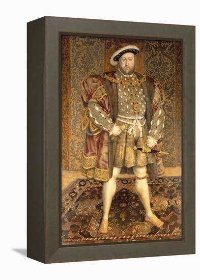 Portrait of Henry VIII (1491-1547)-Hans Holbein the Younger-Framed Premier Image Canvas