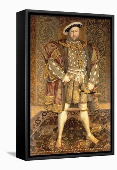 Portrait of Henry VIII (1491-1547)-Hans Holbein the Younger-Framed Premier Image Canvas