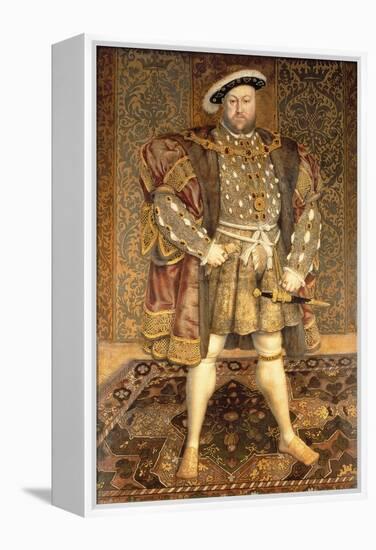 Portrait of Henry VIII (1491-1547)-Hans Holbein the Younger-Framed Premier Image Canvas