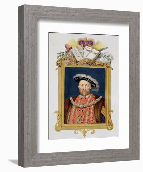 Portrait of Henry VIII as Defender of the Faith from "Memoirs of the Court of Queen Elizabeth"-Sarah Countess Of Essex-Framed Giclee Print