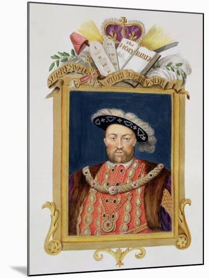 Portrait of Henry VIII as Defender of the Faith from "Memoirs of the Court of Queen Elizabeth"-Sarah Countess Of Essex-Mounted Giclee Print