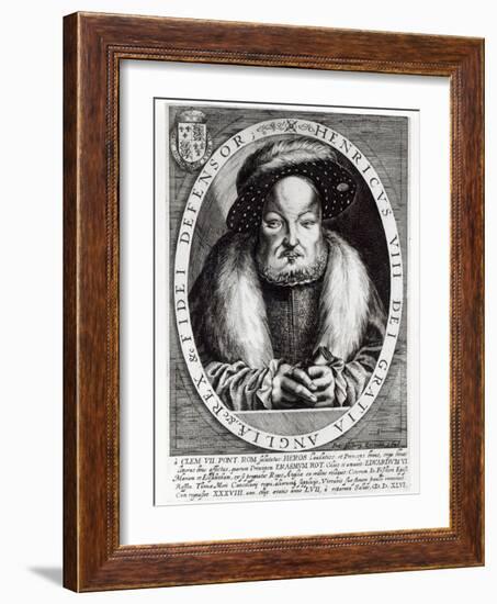 Portrait of Henry VIII, engraved by Peter Isselburg, 1646-Cornelis Massys-Framed Giclee Print