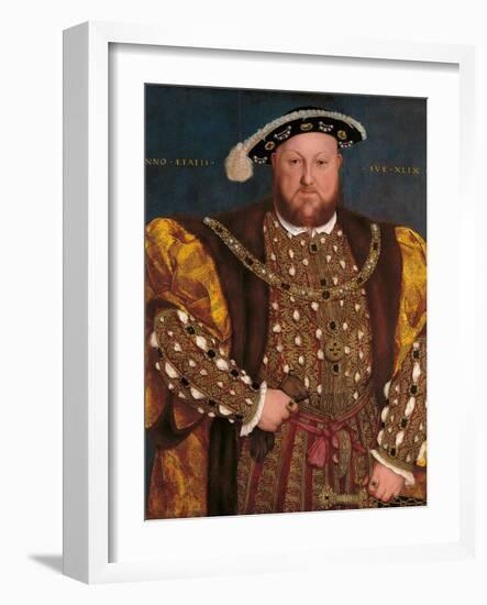 Portrait of Henry VIII-Hans il Giovane Holbein-Framed Giclee Print