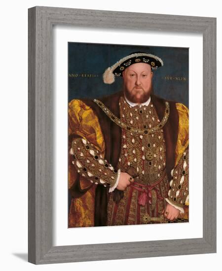 Portrait of Henry VIII-Hans Holbein the Younger-Framed Art Print