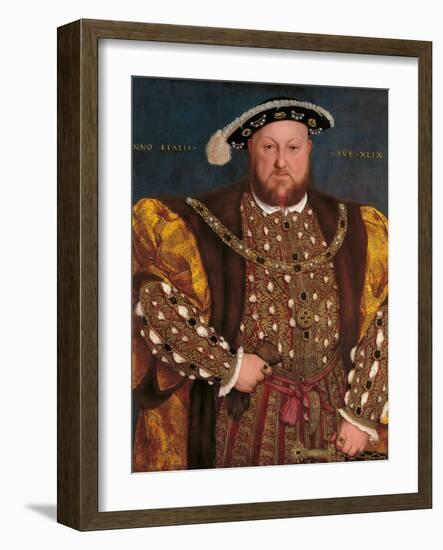 Portrait of Henry VIII-Hans Holbein the Younger-Framed Art Print