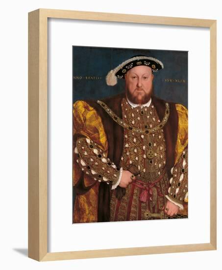 Portrait of Henry VIII-Hans Holbein the Younger-Framed Art Print