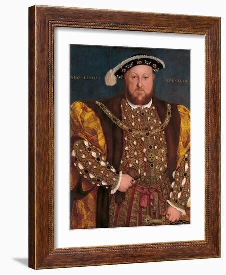 Portrait of Henry VIII-Hans Holbein the Younger-Framed Art Print