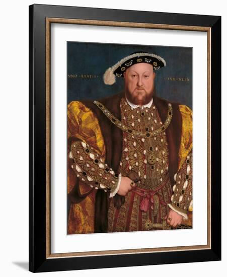 Portrait of Henry VIII-Hans Holbein the Younger-Framed Art Print