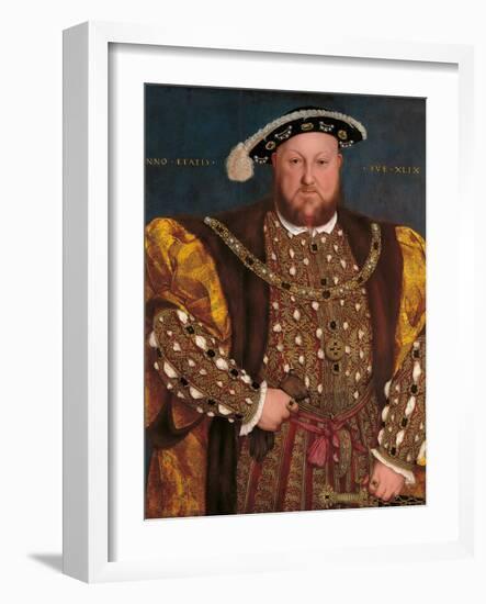 Portrait of Henry VIII-Hans Holbein the Younger-Framed Art Print