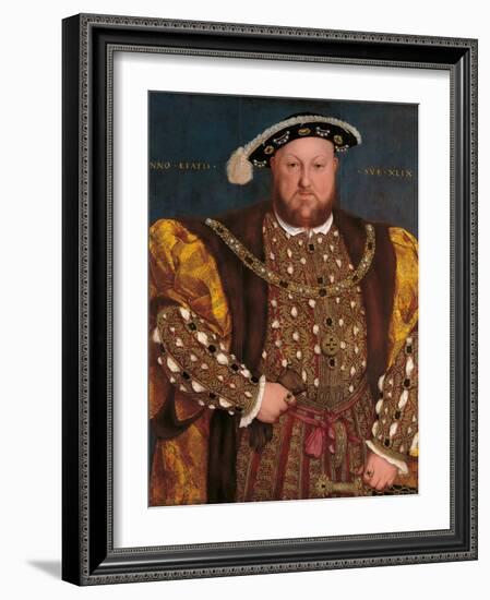 Portrait of Henry VIII-Hans Holbein the Younger-Framed Art Print