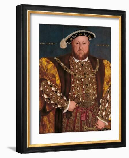 Portrait of Henry VIII-Hans Holbein the Younger-Framed Art Print