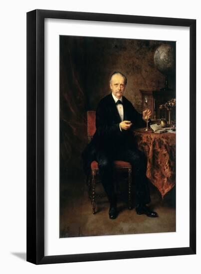 Portrait of Hermann Ludwig Ferdinand Von Helmholtz, 1881 (Oil on Canvas)-Ludwig Knaus-Framed Giclee Print