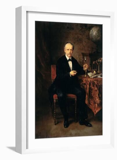 Portrait of Hermann Ludwig Ferdinand Von Helmholtz, 1881 (Oil on Canvas)-Ludwig Knaus-Framed Giclee Print