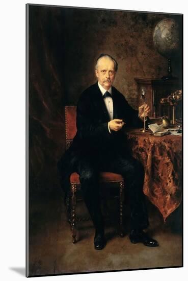 Portrait of Hermann Ludwig Ferdinand Von Helmholtz, 1881 (Oil on Canvas)-Ludwig Knaus-Mounted Giclee Print