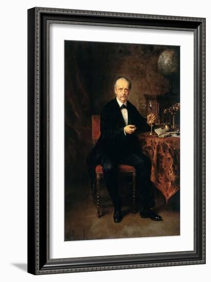 Portrait of Hermann Ludwig Ferdinand Von Helmholtz, 1881 (Oil on Canvas)-Ludwig Knaus-Framed Giclee Print