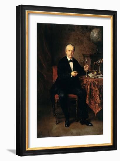 Portrait of Hermann Ludwig Ferdinand Von Helmholtz, 1881 (Oil on Canvas)-Ludwig Knaus-Framed Giclee Print