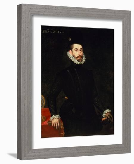 Portrait of Hernan Cortes-Alonso Sanchez Coello-Framed Giclee Print