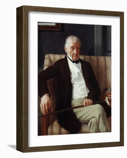 Portrait of Hilaire De Gas, Grandfather of the Artist, 1857-Edgar Degas-Framed Giclee Print