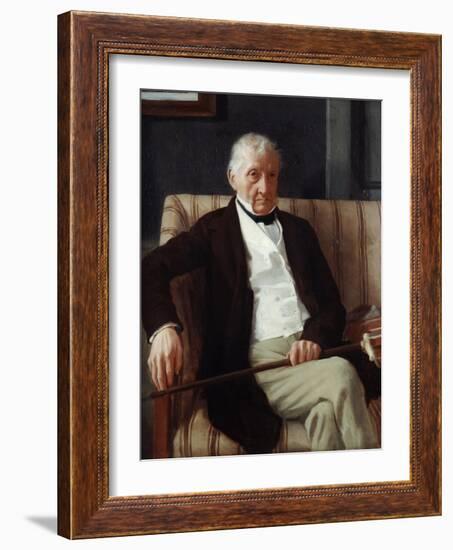 Portrait of Hilaire De Gas, Grandfather of the Artist, 1857-Edgar Degas-Framed Giclee Print