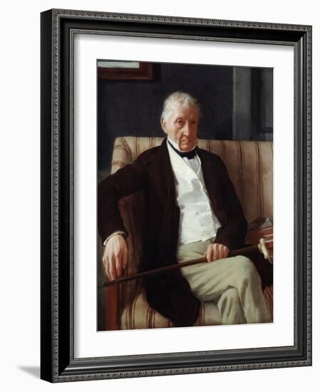 Portrait of Hilaire De Gas, Grandfather of the Artist, 1857-Edgar Degas-Framed Giclee Print