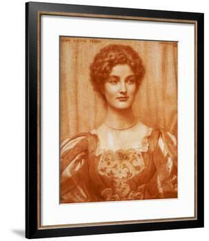 Portrait of Hilda Virtue Tebbs, 1897-Edward Robert Hughes-Framed Giclee Print