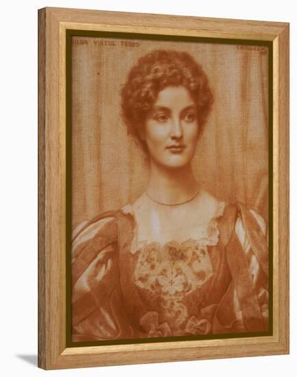 Portrait of Hilda Virtue Tebbs, 1897-Edward Robert Hughes-Framed Premier Image Canvas