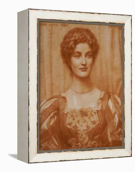 Portrait of Hilda Virtue Tebbs, 1897-Edward Robert Hughes-Framed Premier Image Canvas